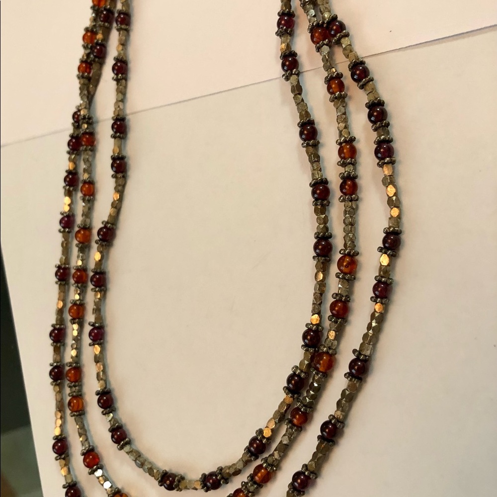 Necklace of Garnet and Amber